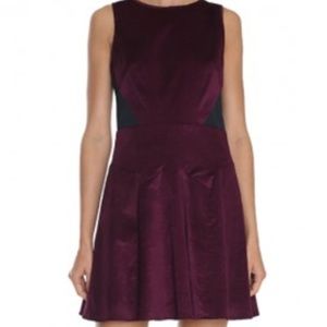 Tibi Magenta Stretch Velvet Mini Dress Size 4